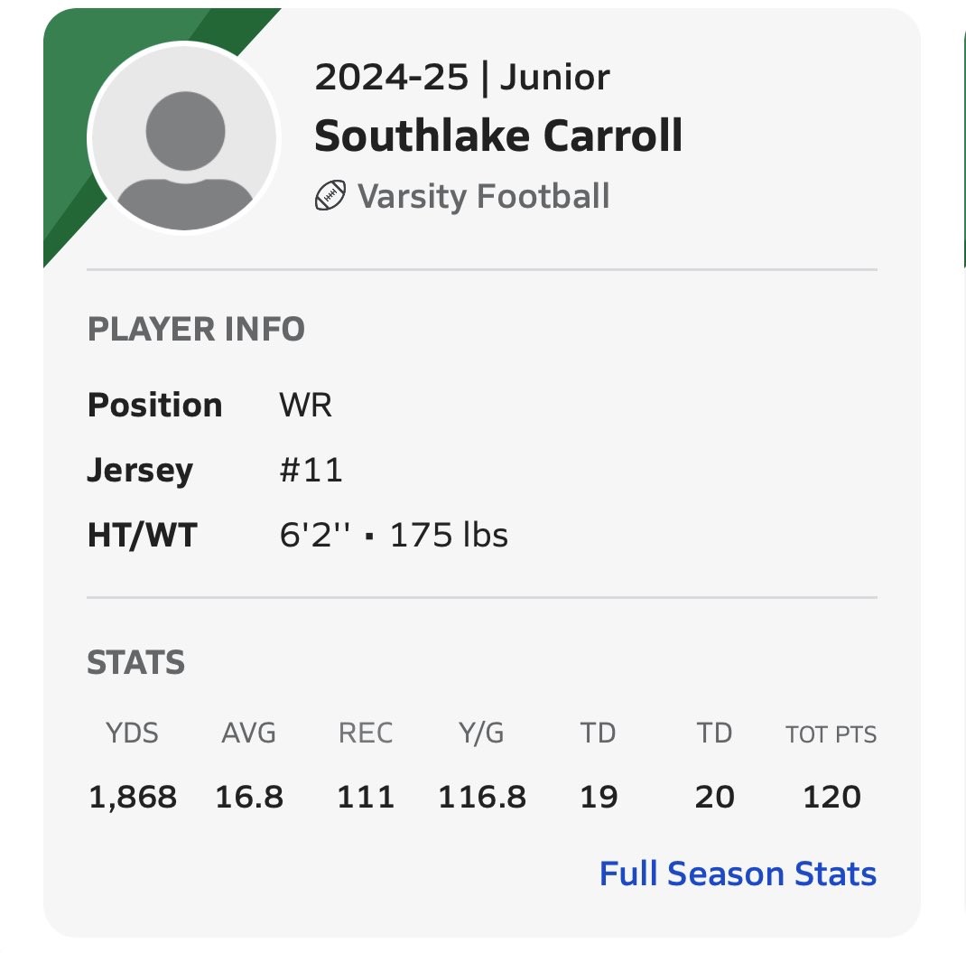 best in Texas for 26’. stats don’t lie. turn on the tape