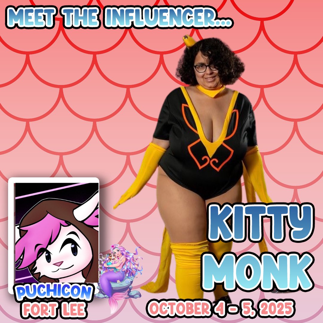 NJNeets's tweet photo. But wait there's more! @monk_kitty will be gracing #Puchicon #FortLeeNJ's presence too! More info: https://t.co/7ZsUQvn2LV
#kittymonk #youtuber #trivia #TheAmazingDigitalCricus #helluvaboss #bergencountynj https://t.co/hfswo5lQFh