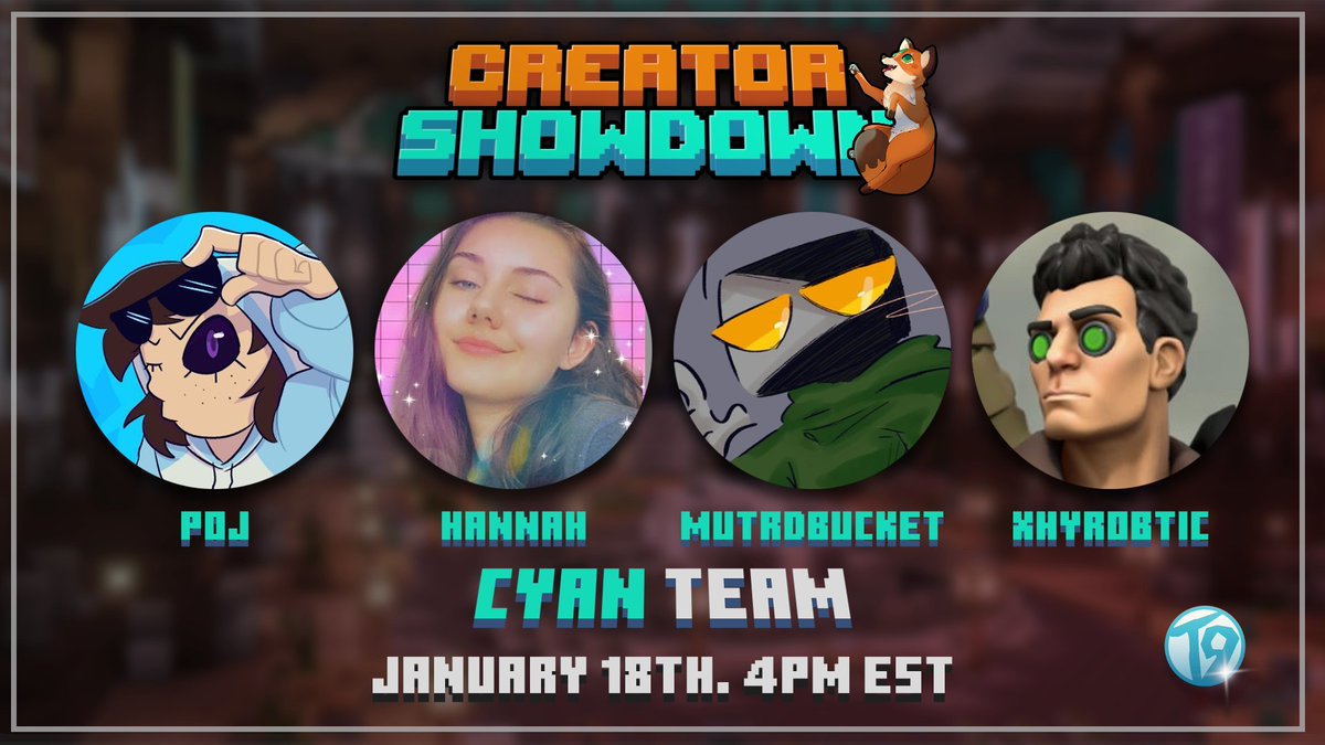 themcshowdown's tweet image. 🦊INTRODUCING THE TEAMS FOR THE ✨JANUARY 18TH✨CREATOR SHOWDOWN

🩵CYAN TEAM🩵
@PeaceOfArt_ @hanatastic1 @MustrdBucket @XhyRobtic 

Root for them on January 18th at 4 PM EST!!!
