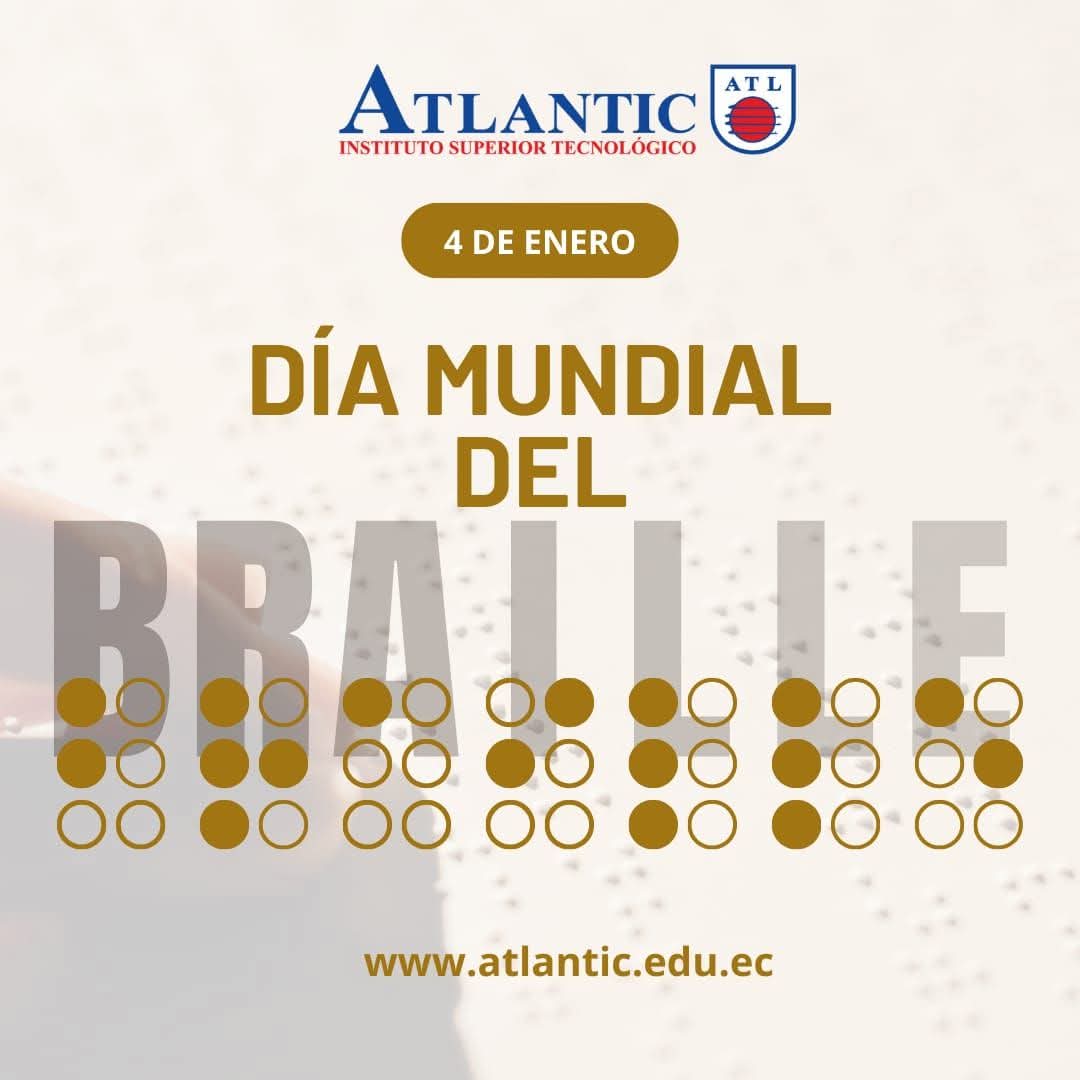 📅 Hoy, 04 de enero, conmemoramos el Día Mundial del Braile 📖, con el fin de crear conciencia sobre su importancia como medio de #comunicación y método para el cumplimiento de los #DerechosHumanos. 

#díadelbraile  
#InstitutoAtlantic  🔵🔴⚪