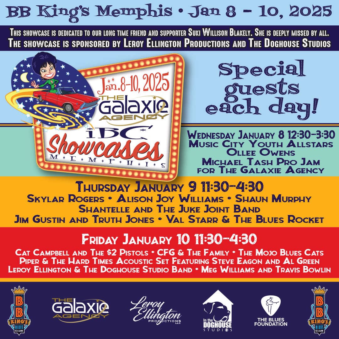 Hope to see you in Memphis at The <a href="/GalaxieAgency/">Galaxie Agency</a>  Showcase, January 9 at IBC. I'll be on stage at 1:10 p.m.!