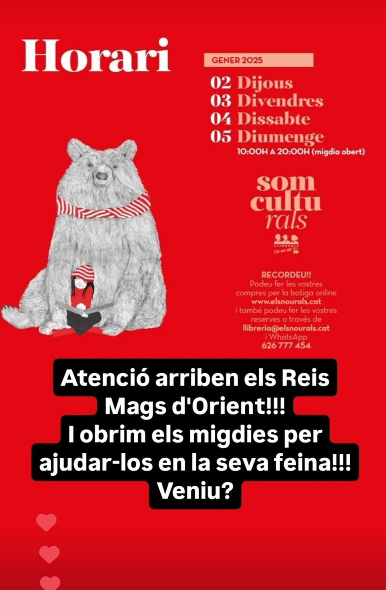Atenciò!!! Avui diumenge arriben els Reis Mags d'Orient a #Viladecans i per ajudar-los estarem oberts fins les 20:00h i no tanquem al migdia!!! Veniu?