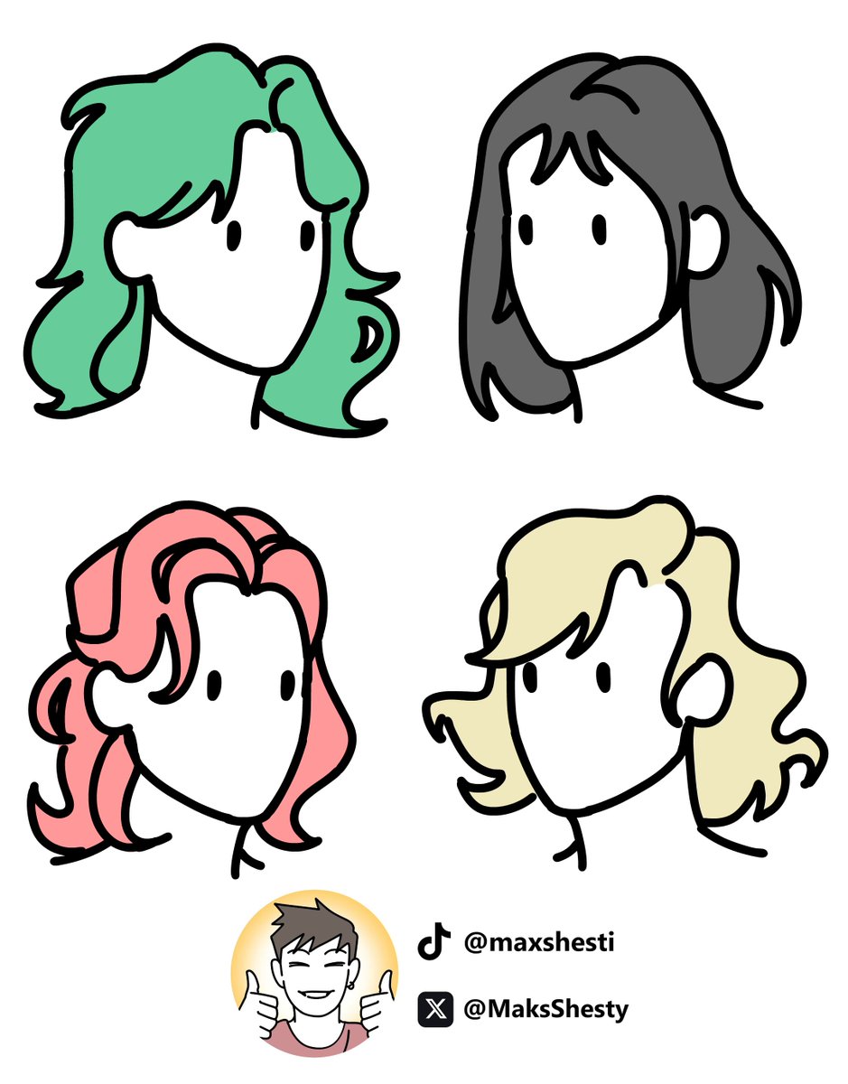 MaksShesty's tweet image. Hair draw reference 💇#reference #drawreference #maxshesti #hairdraw #drawtutorial