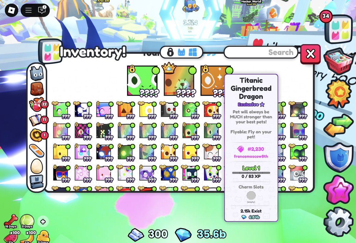 puffpenguin15's tweet photo. W DAY! We opened over 50 Eggs! Got loads of HUGES! We all opened 3 eggs at once!  And Ended on a TITANIC! Total of 23 Huges! I spent over 2.3b so we can open eggs at the same time! These are my fav parts:  Ty @SomeGuyAlex976 @axl_lv7 https://t.co/cfL0kRR2UU