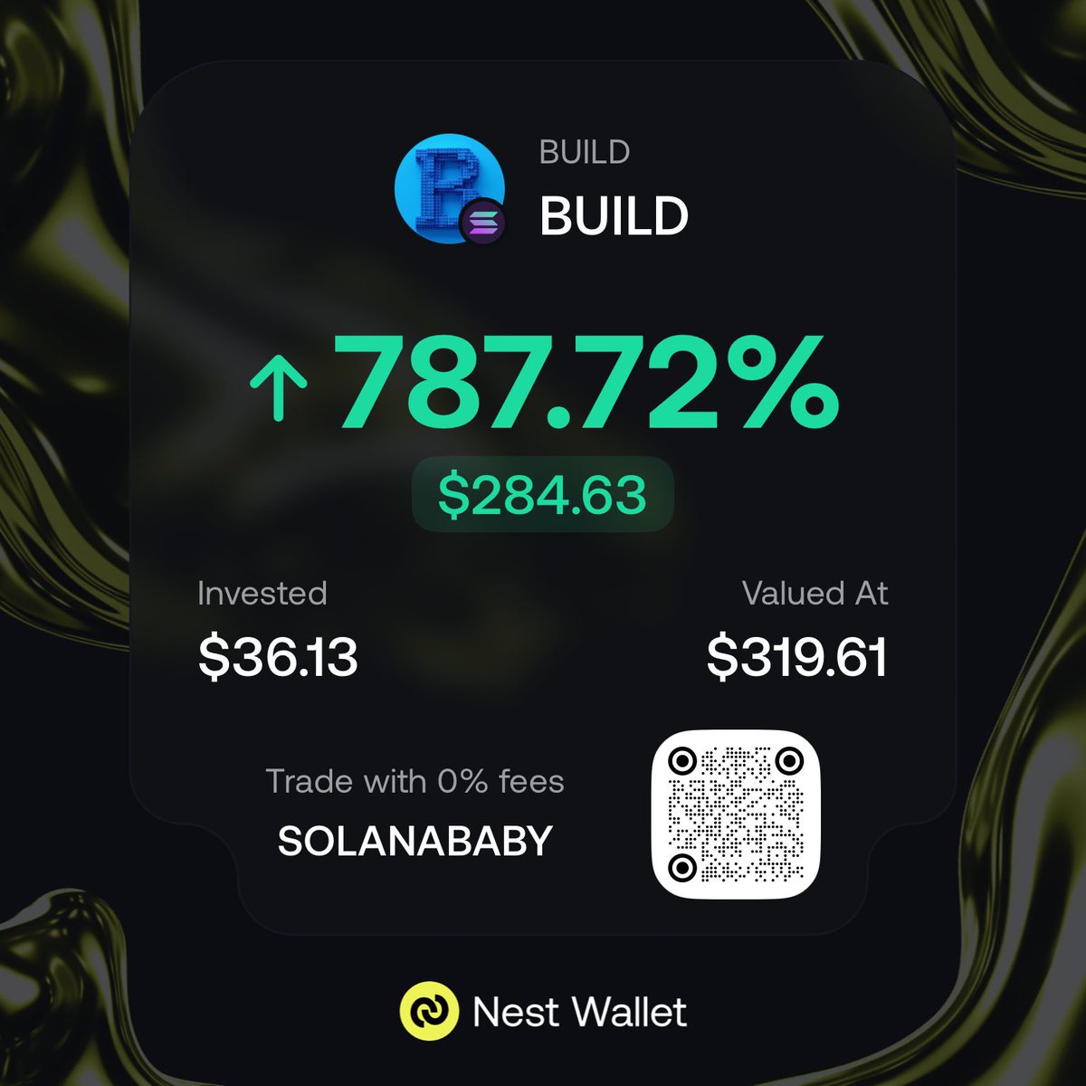 Held this for 22hrs and I'm in profit.

$BUILD has good tek Ngl