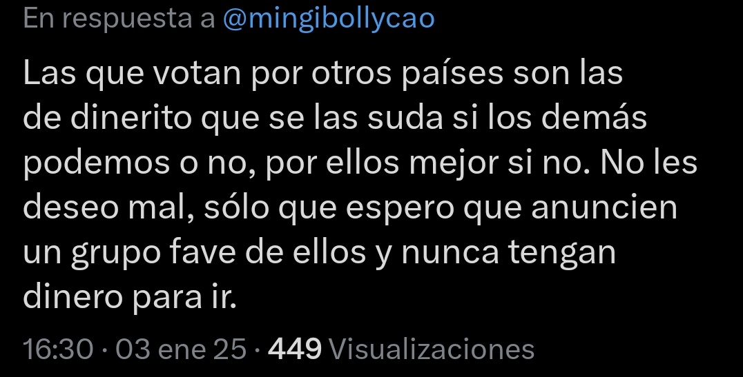 Quién no deja disfrutar a quién?