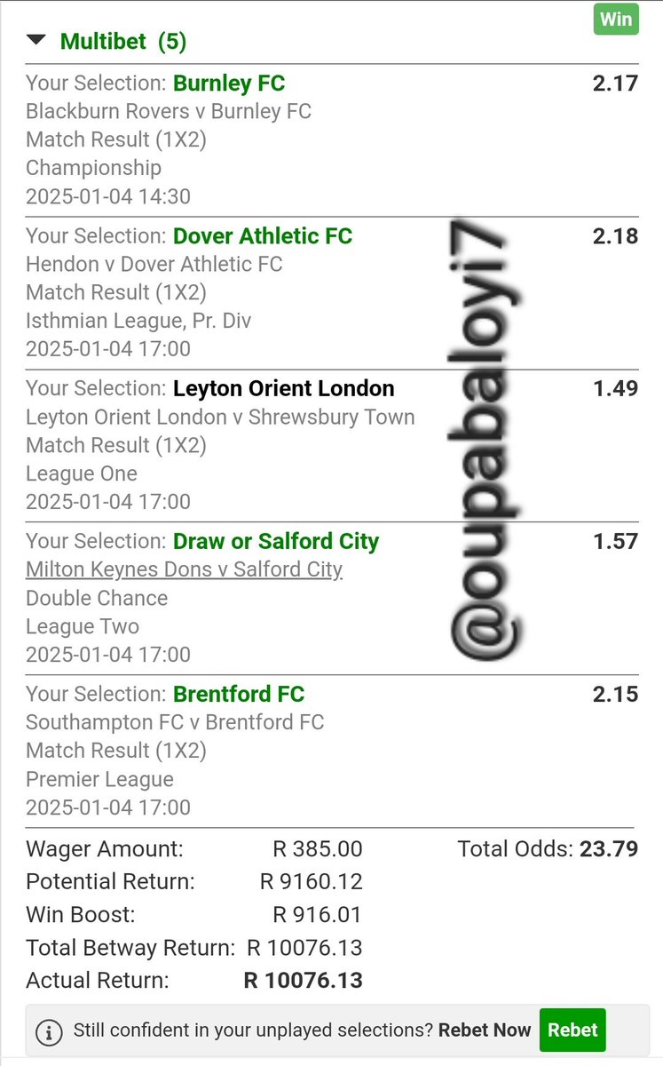 OupaBaloyi7's tweet photo. 🚨 You're missing out if you don't have a Betway account!

I just bagged R10,000 tonight! 💸🔥

Sign up with my code: BALOYI7 and get a 100% deposit match up to R1,000 as a FREE Bet!

Sign up here: 👉 https://t.co/XRMqR3zDLV…

#Betway #BetwaySquad https://t.co/08MVSabaKK