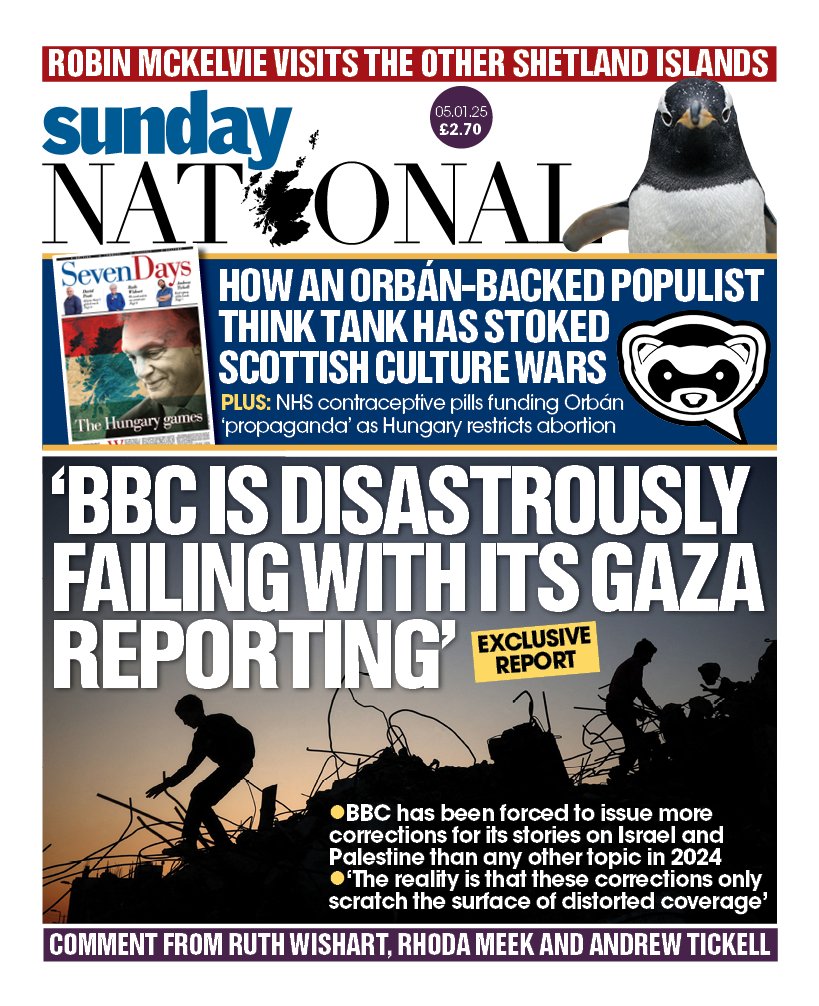 Today's front page of The National 📰

BBC is disastrously failing with its Gaza reporting