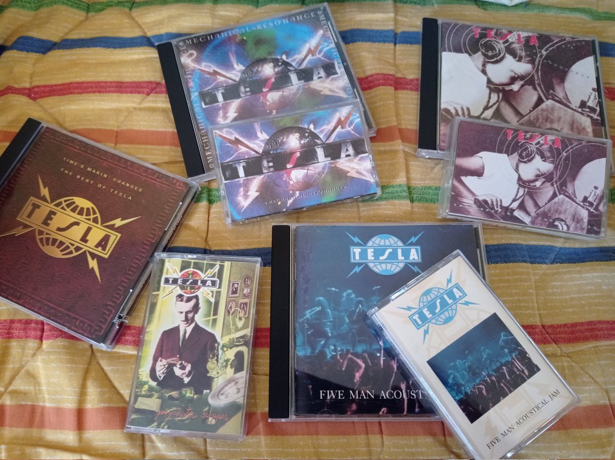 XIBILXIC's tweet photo. Tesla's Day 🤘😎🤘 a great #SaturdayThoughts and #HardRock for Life 😁🎸 @TeslaBand 🇺🇸
#Tesla
#MechanicalResonance #TheGreatRadiocontroversy #PsychoticSupper
#FiveManAcousticalJam
#CassetteMania https://t.co/a2HeIIj9FC