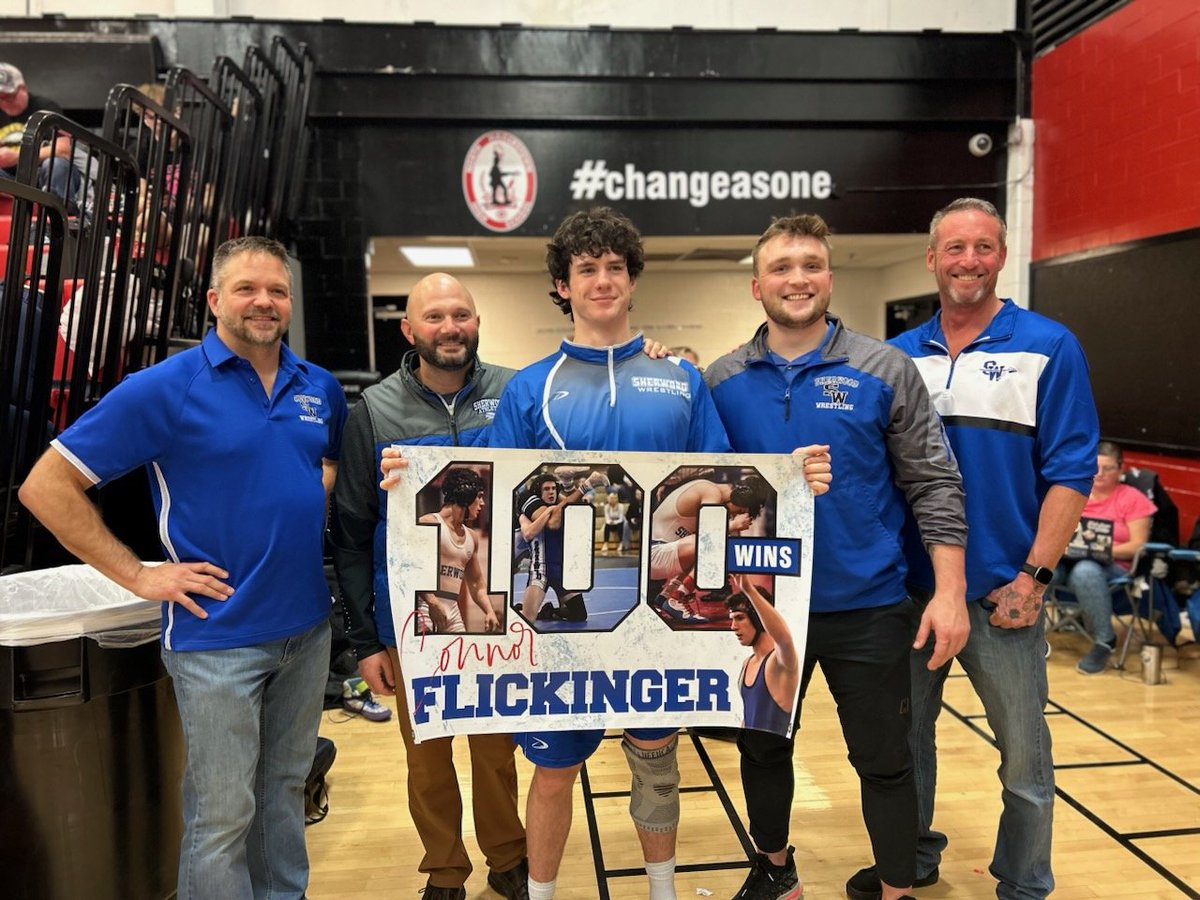 Sherwood Wrestling (@swoodwrestling) on Twitter photo Congratulations to <a href="/ConnorFlicking3/">Connor Flickinger</a> on securing his 100th win with a major decision in the semi-finals of The Hub Cup! Congratulations to <a href="/ConnorFlicking3/">Connor Flickinger</a> on securing his 100th win with a major decision in the semi-finals of The Hub Cup!