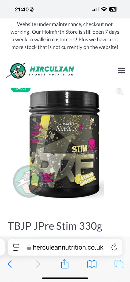 MissLew1's tweet photo. @HerculeanSupps do you have this in stock https://t.co/t17NGJzktC