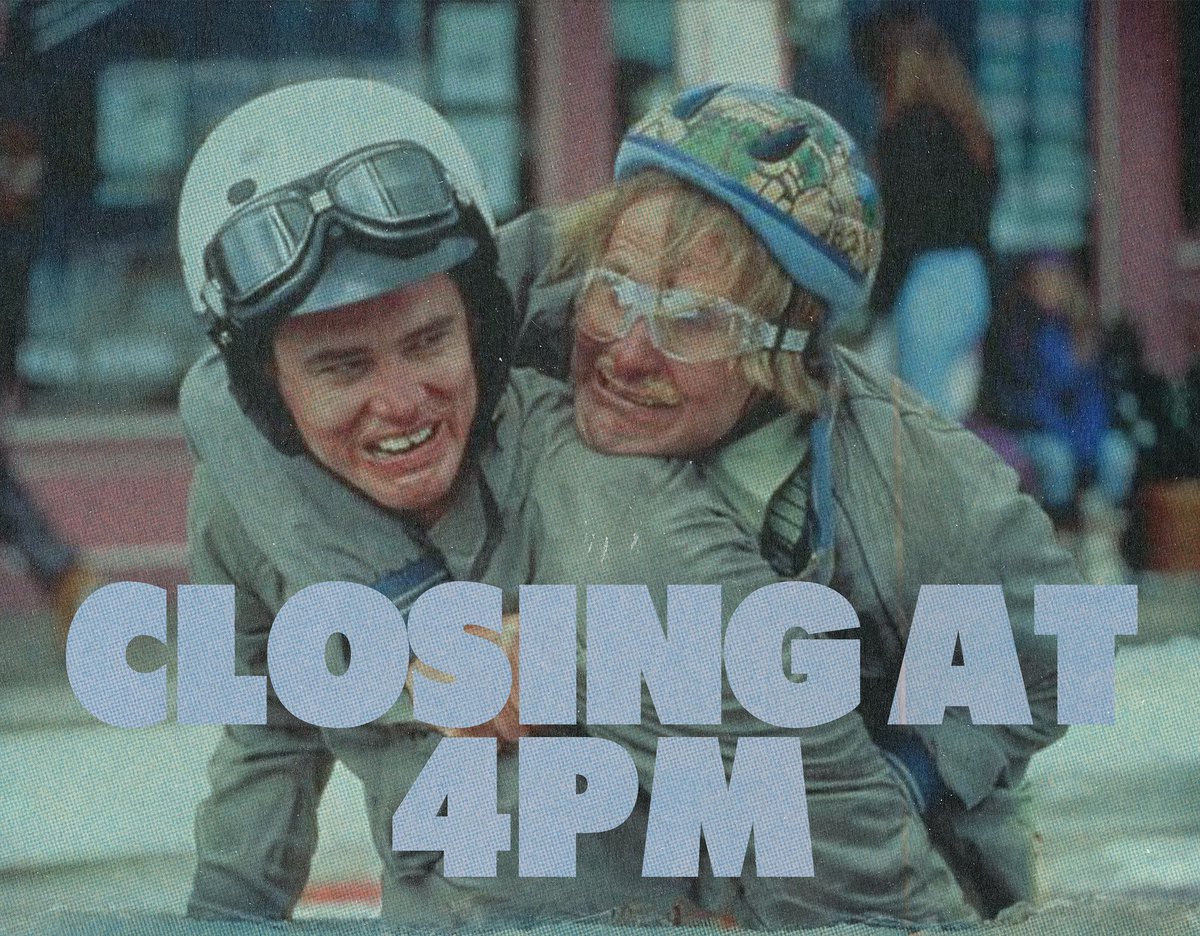 Winter is here. Closing at 4pm for weather, safety, and country. Be safe 🥶