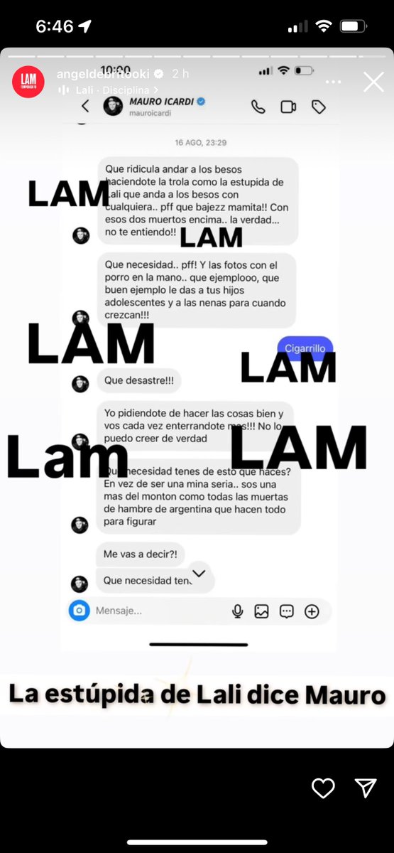 nom0leste's tweet photo. MAURO ICARDI TU LIMITE ES METERTE CON LALI ESPOSITO, SOS HOMBRE MUERTO https://t.co/t4be57Hhsk
