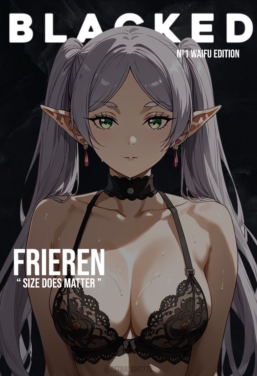 Astralight778's tweet photo. Blacked Nº1 Waifu Edition : Frieren 
 
Exclusive interview of Frieren after trying her first big black cock “ […] size does matter ♠️ […] ”

What do you think of this format ? Should i do more ? https://t.co/2Y8tWhlL3m