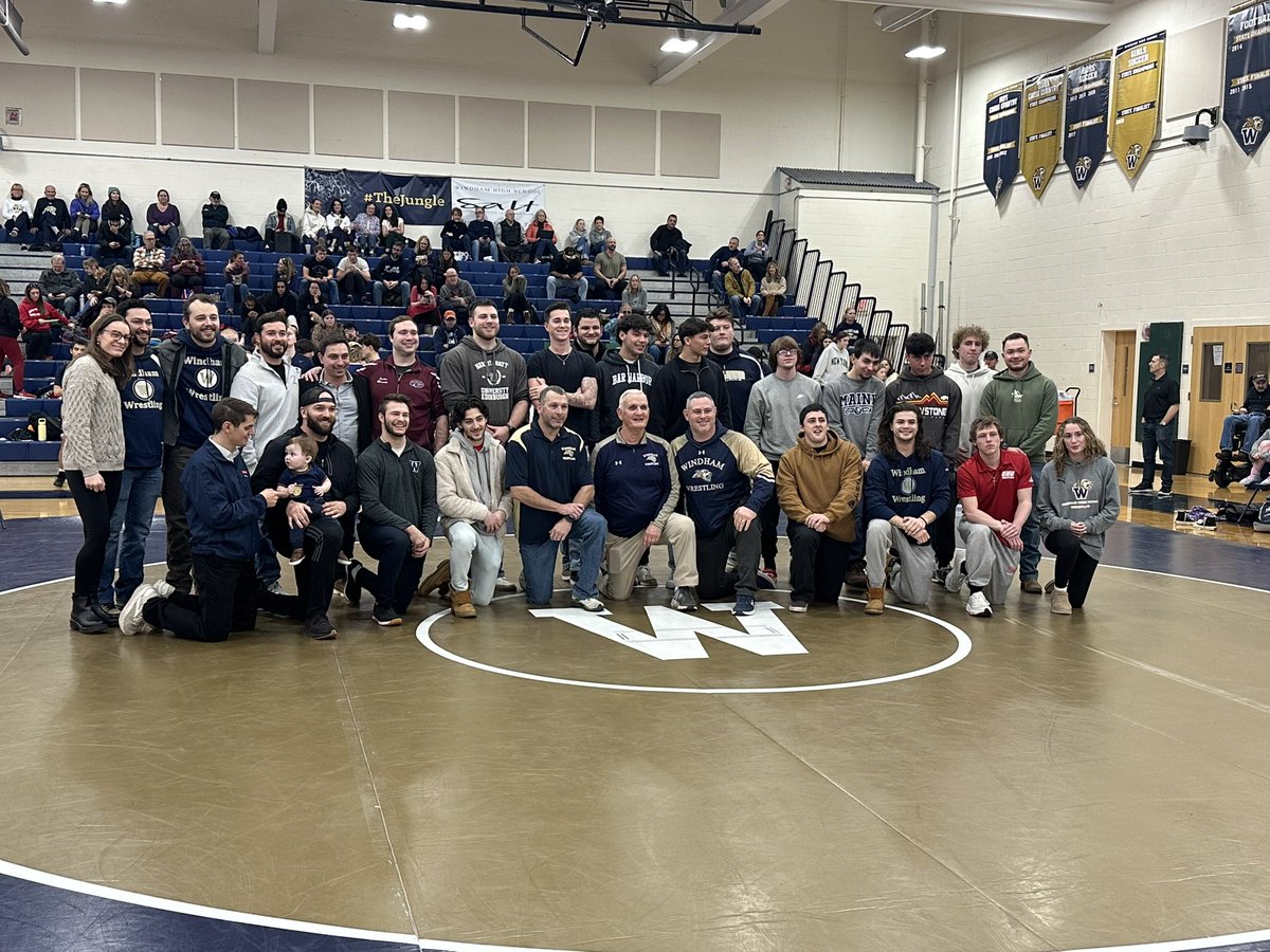 A great day of wrestling at WHS today and recognition of over 30 past coaches wrestlers at our Alumni ceremony! #Jagsforever