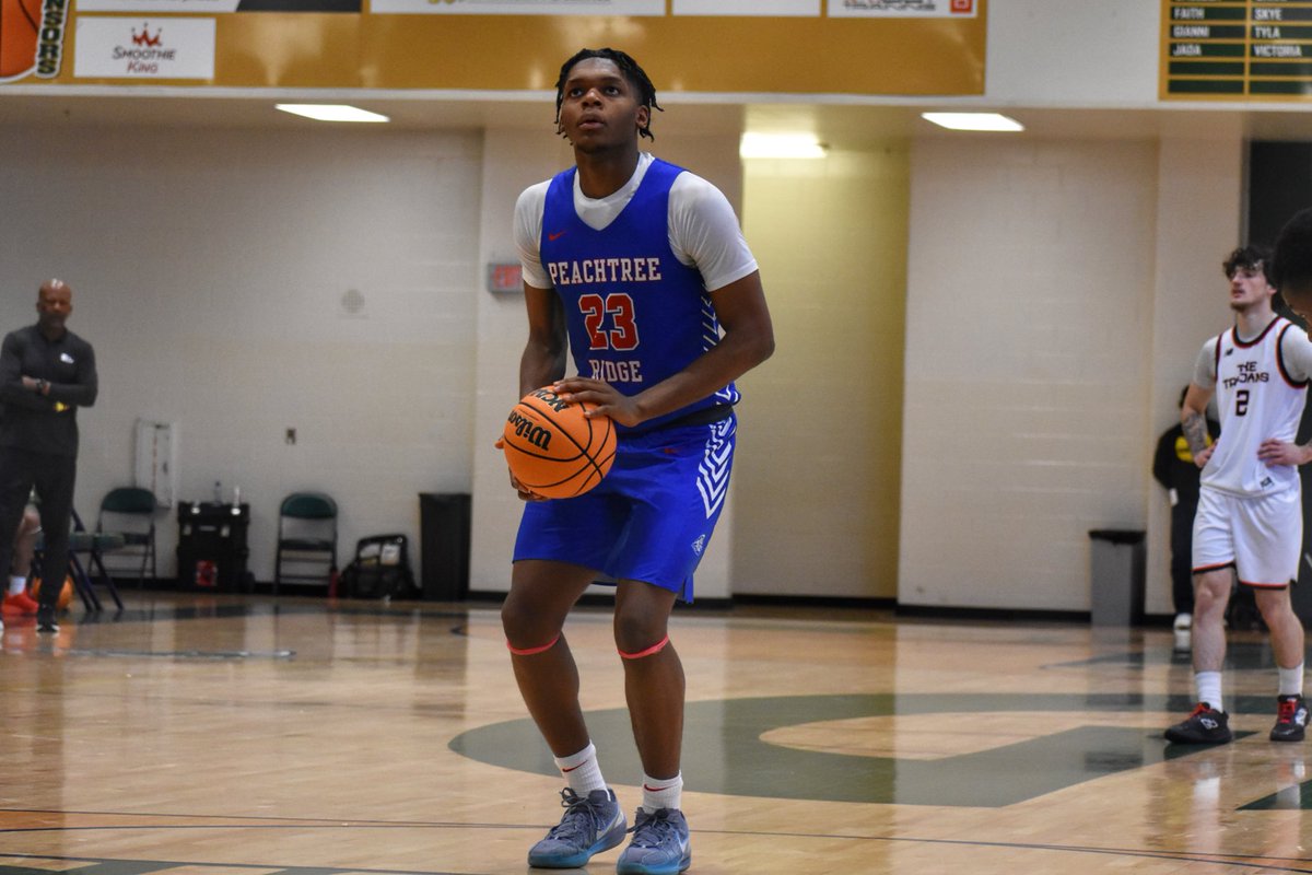 Peachtree Ridge 2026 forward Gideon Kamuelyu was very impressive today in a win over Lee County, scoring 21 points and grabbing 10 boards. Extremely tough and physical lefty. Made shots from three and in the midrange and finished well at the rim. Potential 2026 stock riser.