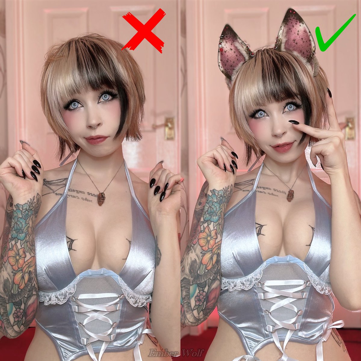 wolfiesantics's tweet image. Human ❌ human with animal ears ✅