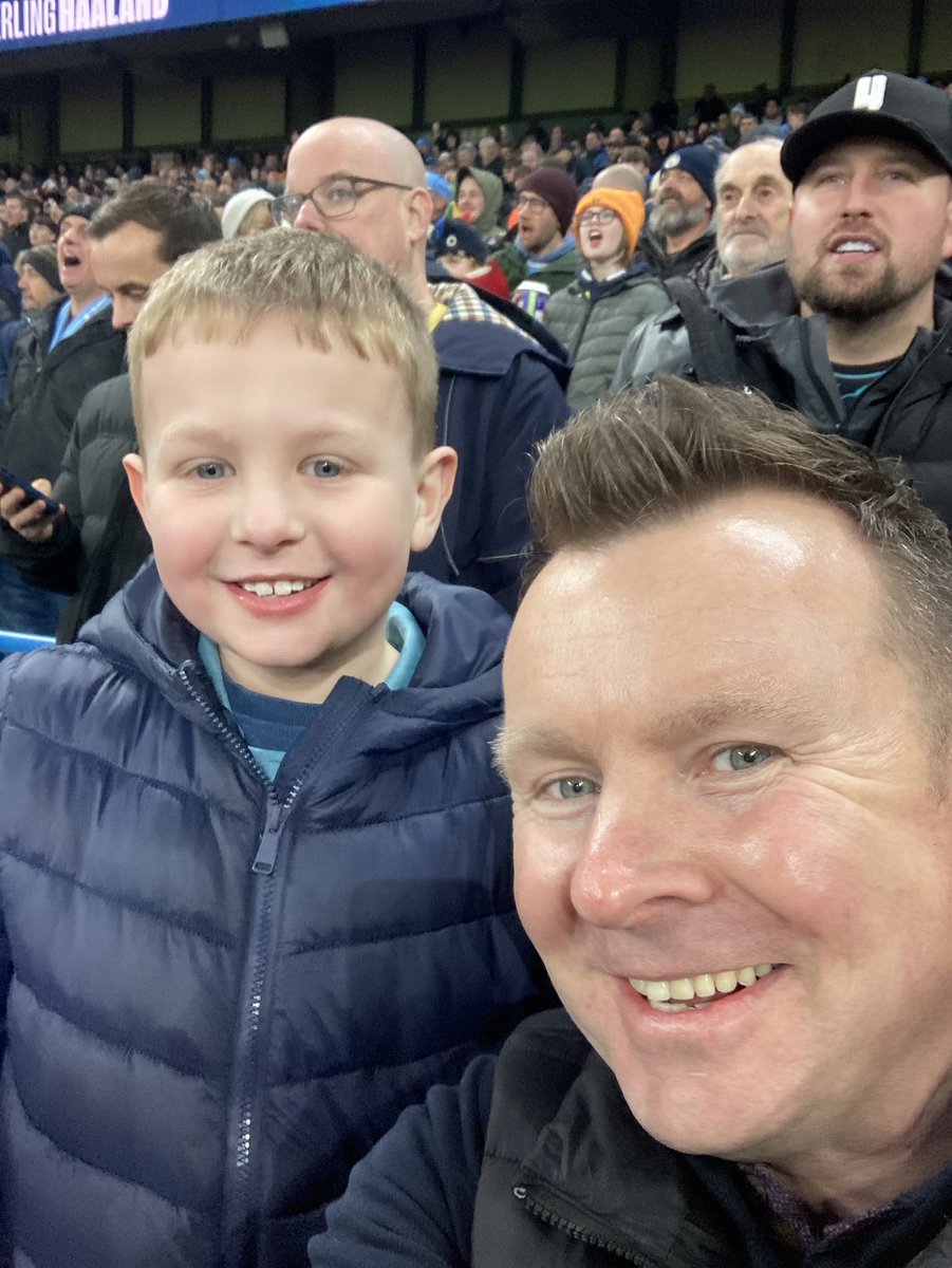 First city game for the boys, what a good result they loved it. #MCFC