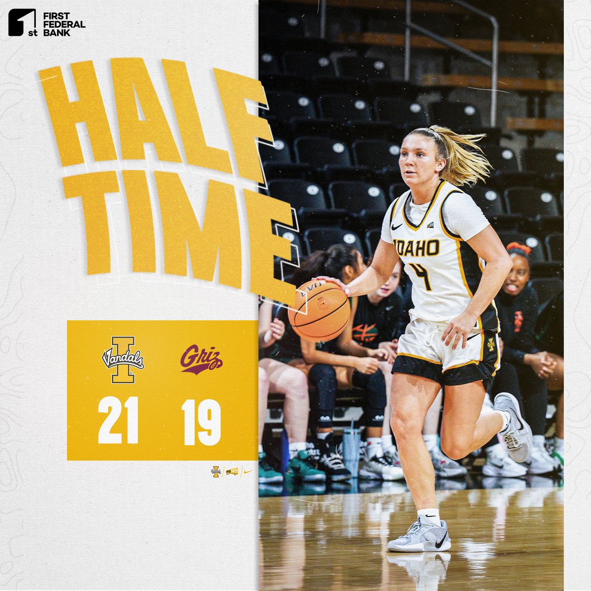 Vandals on top at the break in Missoula. 

#GoVandals