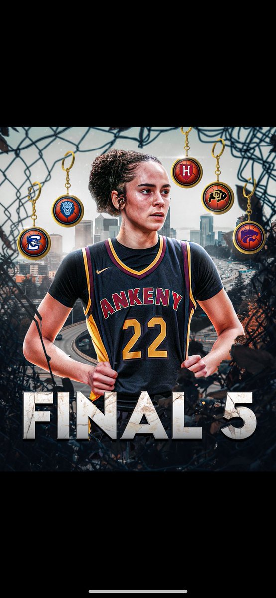Blessed to announce my final 5. I appreciate all the coaches who have spent time recruiting me throughout the years and a special thanks to the trainers I have been blessed to work with over time. I’m looking forward to finalizing the process in the next steps of my journey ❤️