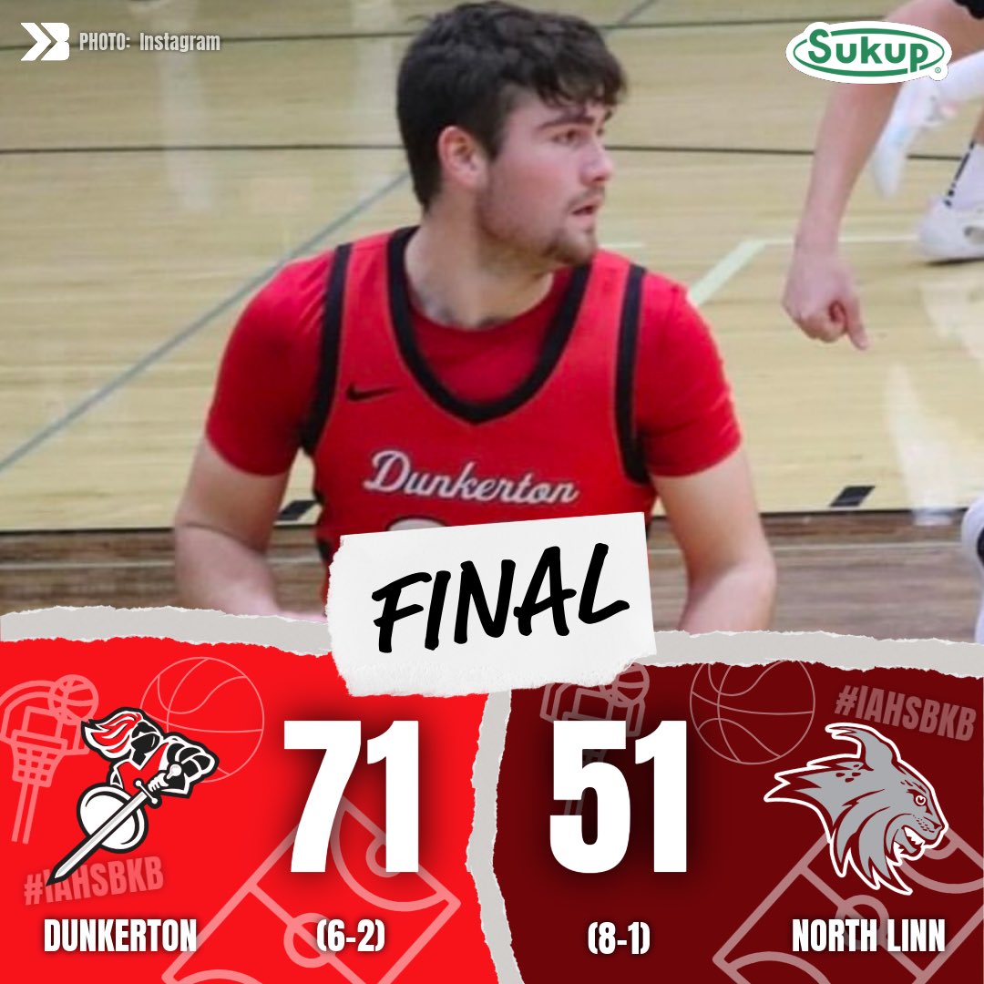 DUNKERTON TAKES DOWN NORTH LINN

A ABSOLUTELY HUGE WIN FOR THE RAIDERS AT HOME 👀

#iahsbkb