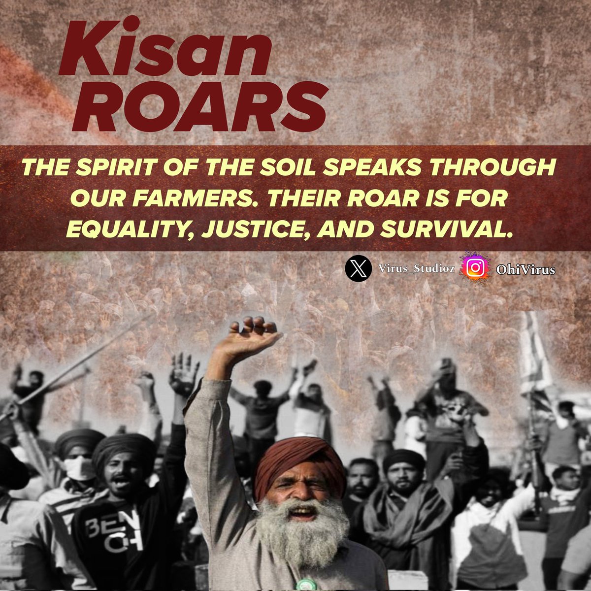 Mannsandhu25's tweet photo. No farmers No food No future 
#Kisan_Roars https://t.co/RYPbInwNoV