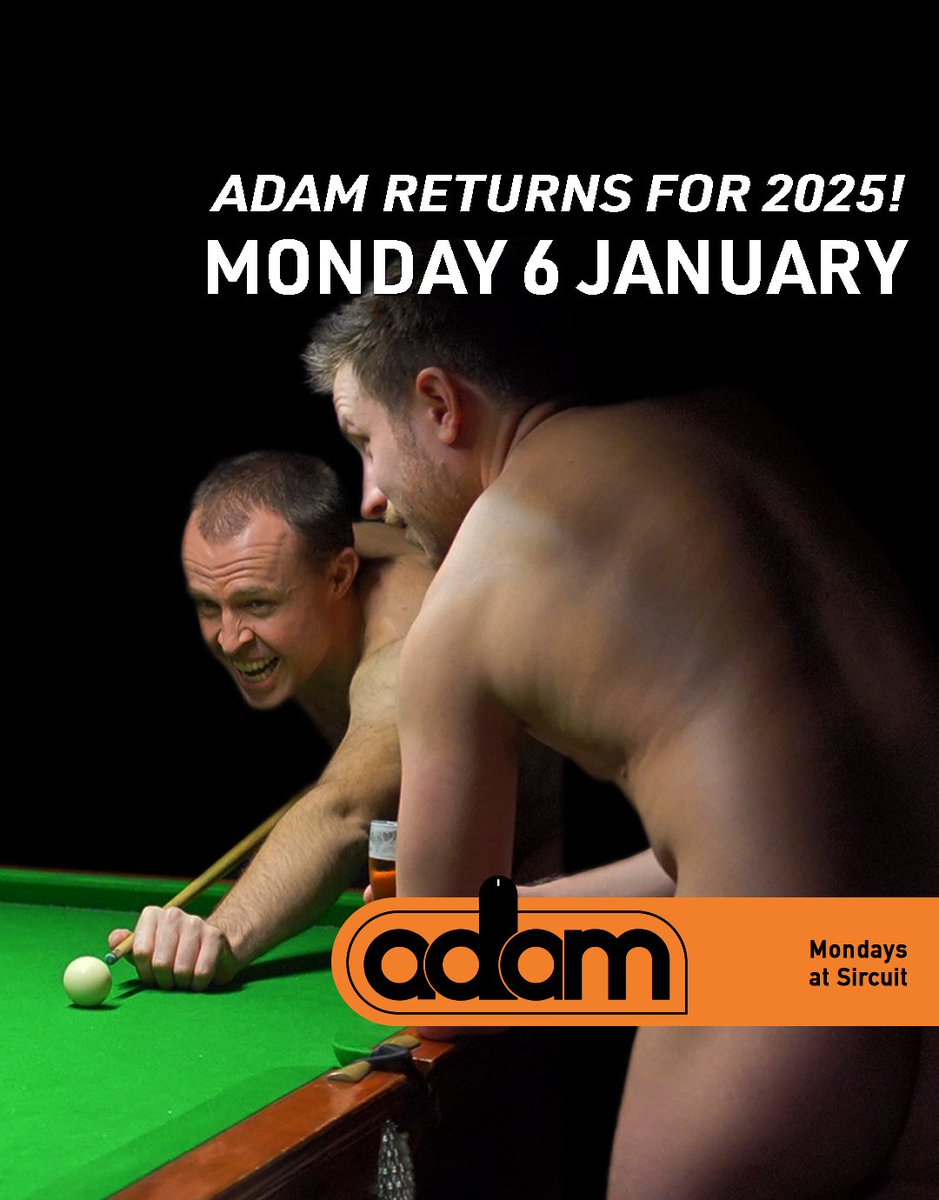 ADAM Returns for 2025
Monday 6 January, 7.30pm
Sircuit Fitzroy

ADAM: the well-famous nude pub for guys at Sircuit on Mondays returns for 2025

ADAM isn’t just a pub; it’s a vibe. A chill, welcoming space where guys kick back, connect, and enjoy lush tunes - yep, all in the buff!