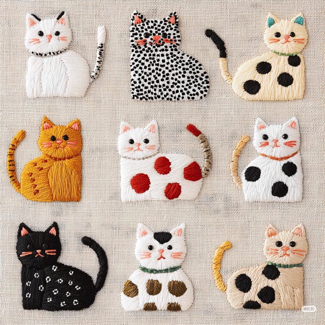 nocontextscats's tweet photo. Cat embroidery https://t.co/eAoB3hyD8i