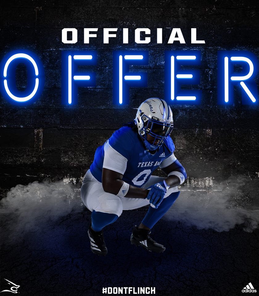Blessed to receive an offer from Texas A&amp;M Kingsville.<a href="/Coach_Wiz9191/">Alex Wierzbicki</a> 
<a href="/millerjeff15/">Jeff Miller</a> <a href="/BFND_Football/">Cy-Fair HS Football</a> @BFND_CoachFish <a href="/Txhusker3452/">Cody Glenn</a> <a href="/CoachGainesRec/">CG Recruiting</a>
