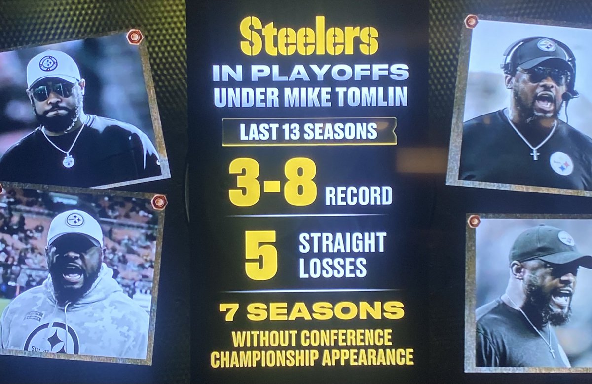 ThePoniExpress's tweet image. Thank You ESPN. This graphic right here is why so many Steelers fans are sick and tired of Mike Tomlin.