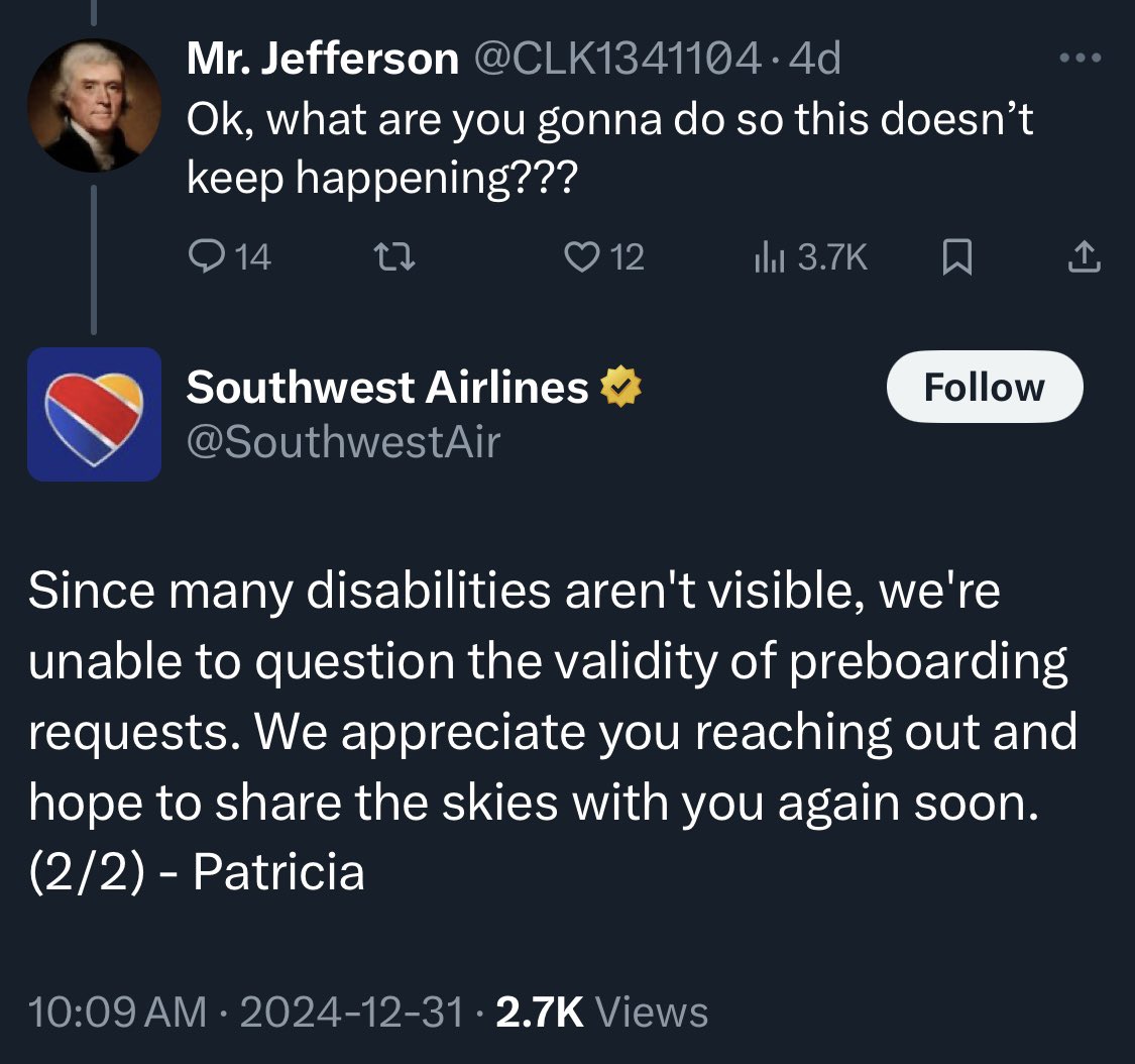 Everyone remember Brian - who felt he was aggrieved because people on his flight to Florida were in wheelchairs yet able to board plane without assistance? 

Brian felt it appropriate to photograph them &amp; complain to the airline.

What’s worse, the airline pandered to him. /1 🧵