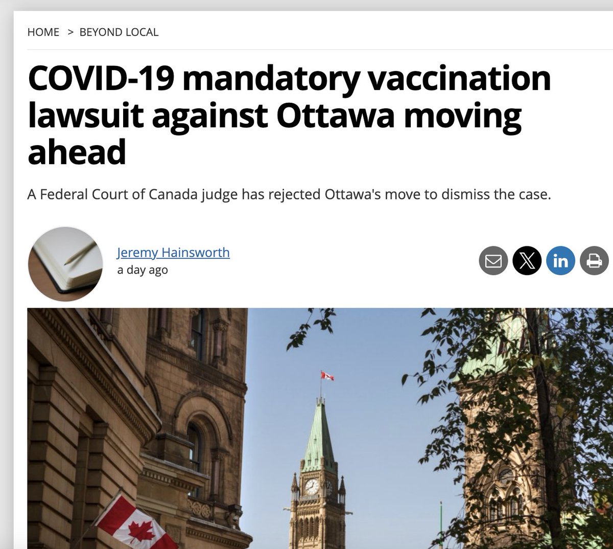 Federal employees of all types (RCMP, DND, Correctional Service) who were wrongfully terminated or suspended for not taking an experimental Covid vaccine, may eventually have their day in court, despite flailing attempts by their employer to rob them of their legal rights.
💪🇨🇦