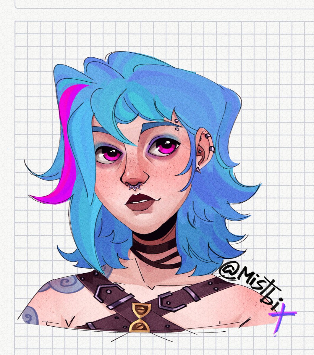 「my ekko and jinx post canon designs.... 」|jupi - commissions openのイラスト