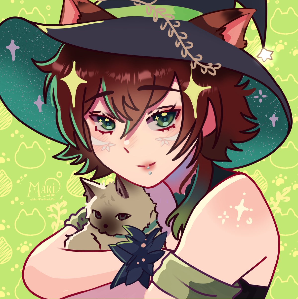 En diciembre hicimos un intercambio de Navidad organizado por <a href="/FyonLV/">FyonLV</a> . Este dibujo lo hice especialmente para <a href="/annie_mishi/">Annie Mishi ♥ ( REDEBUT?? COMING SOON... ) ♡</a> c:, a ella también le toco regalarme algo y me encantó su regalito #VtuberES #Vtuber素材 #streamer