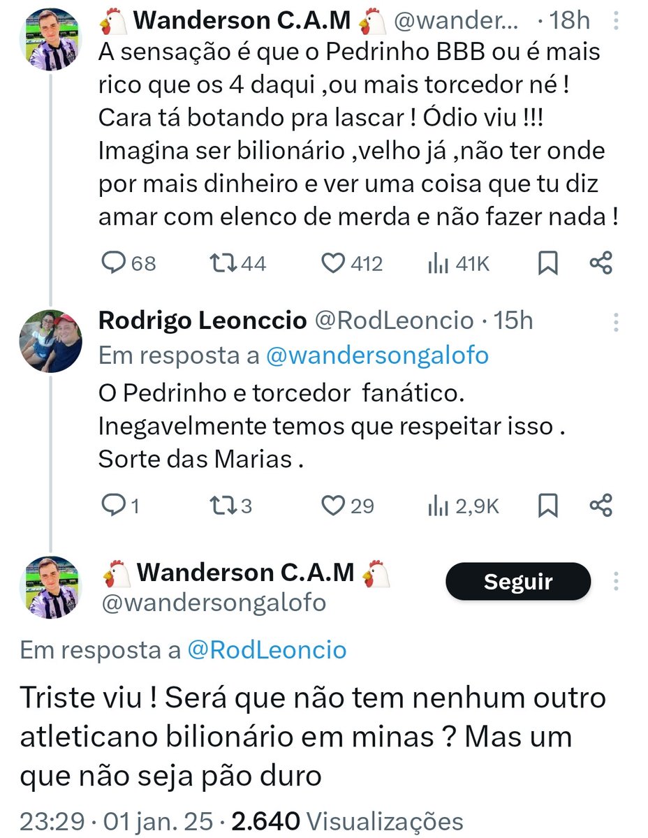 Os atleticanos estão desesperados com o Pedrinho e o Cruzeiro.

E digo mais, no Supermercados BH a gente encontra os melhores preços.