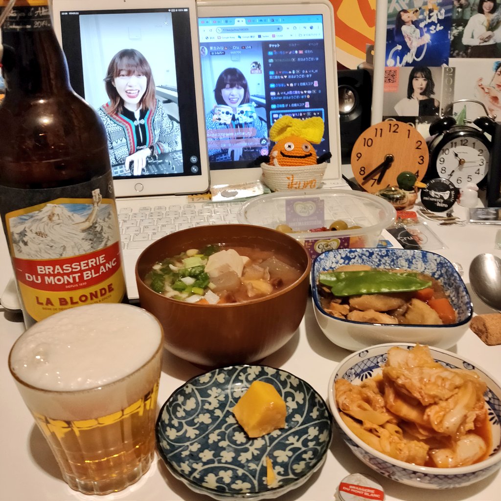 gonsuke160824's tweet photo. #今日の晩飯 #飯テロ #納豆汁 #白菜キムチ #筑前煮 #BrasserieDuMontBlanc #LaBlonde
#栗生みな #Cru #歌い奏で続けるライバー #朝6時から #元気になるよ #17LIVE https://t.co/lQg0pvlhx6 https://t.co/pPjmYCCBQ8