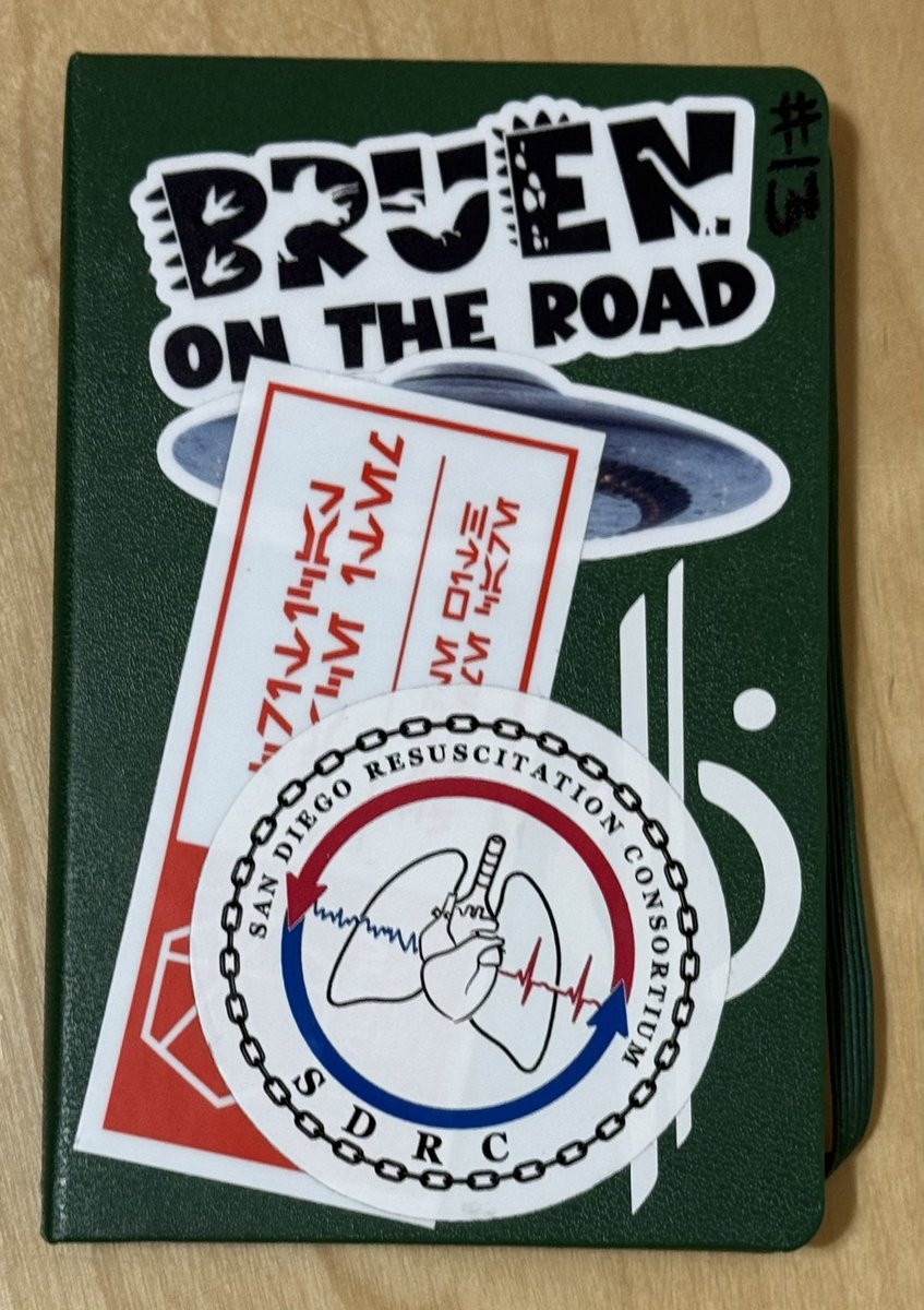 A new year, and a new patient notebook. But this time I am rocking my new San Diego Resuscitation Consortium sticker. <a href="/edecmo/">ED ECMO Project</a> <a href="/ZackShinar/">Zack Shinar</a> <a href="/SAUVLife/">SAUV Life</a> <a href="/LionelLamhaut/">Lamhaut</a>