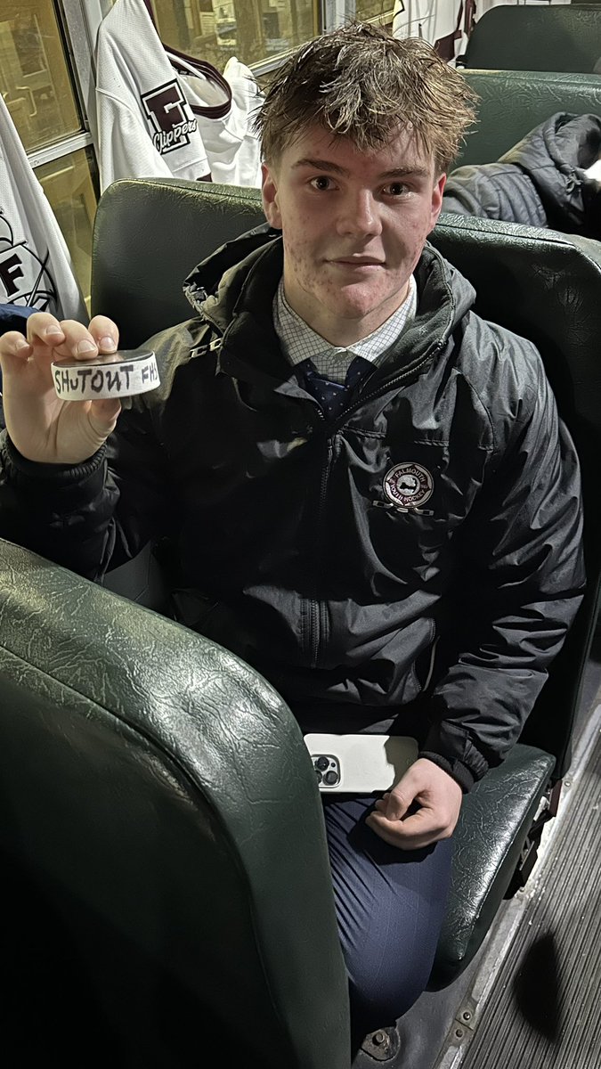 FHS 1 Dartmouth 0. Gritty team effort. Isaac Malfy with first career shutout. Shots 36-16 Falmouth <a href="/camkerry7/">Cam Kerry</a> <a href="/BostonHeraldHS/">Danny Ventura</a> <a href="/GlobeSchools/">Boston Globe Schools</a> <a href="/MHL_Scoreboard/">My Hockey Live Scoreboard</a> <a href="/_Neutral_Zone/">Neutral Zone</a> <a href="/TheRichMaclone/">Rich Maclone</a> <a href="/MassHSHockey/">MassHSHockey</a>