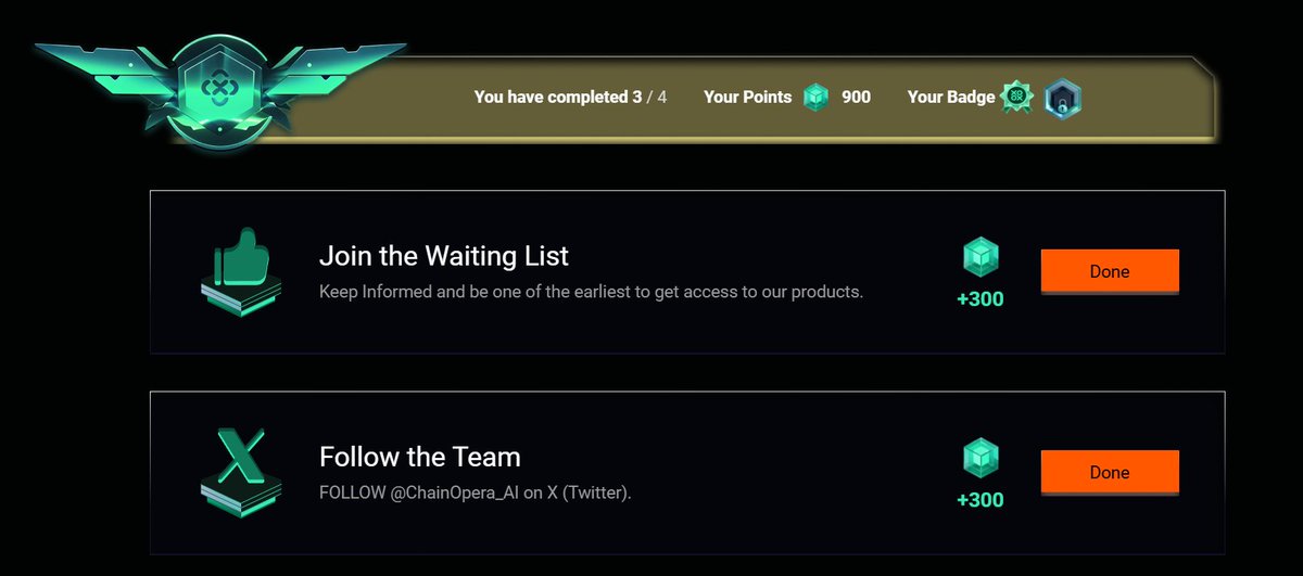 Crypto_Pranjal's tweet photo. ChainOpera AI Season 2 Quest is Live! 🔥

The "Activate Genesis Prestige Badge" event has concluded, with all 120,000 Genesis Badges distributed.

Season 2 is now live! Join the waiting list for the AI Terminal app and start earning points and the AI Terminal Ambassador Badge.

✅ Join here: https://t.co/NRyf1slYiY

Use code: 6J32JGSP

Just add your email, select your role, and hit submit!