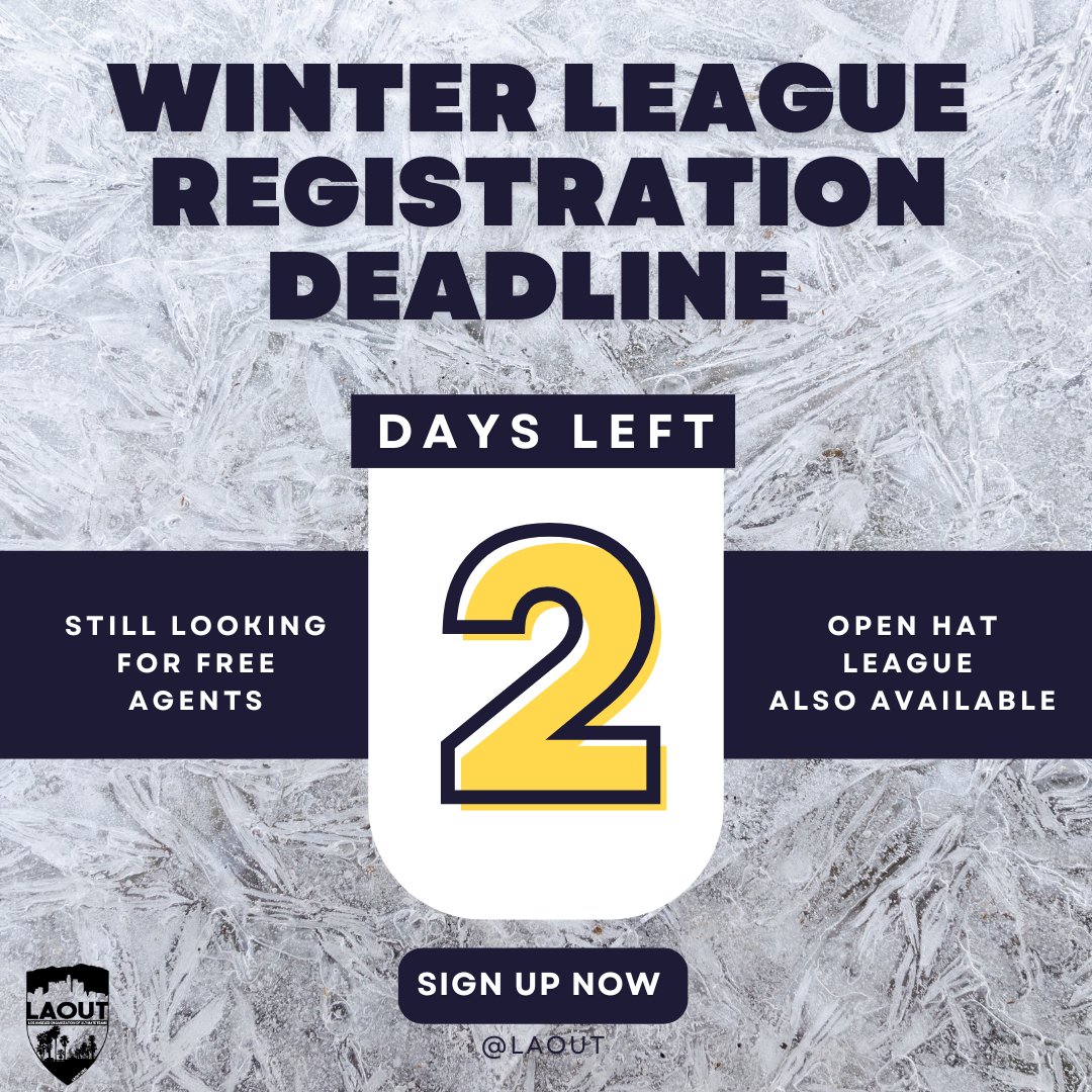❄️ WINTER LEAGUE!! ❄️ 
laout.ultimatecentral.com/e/winter-leagu…