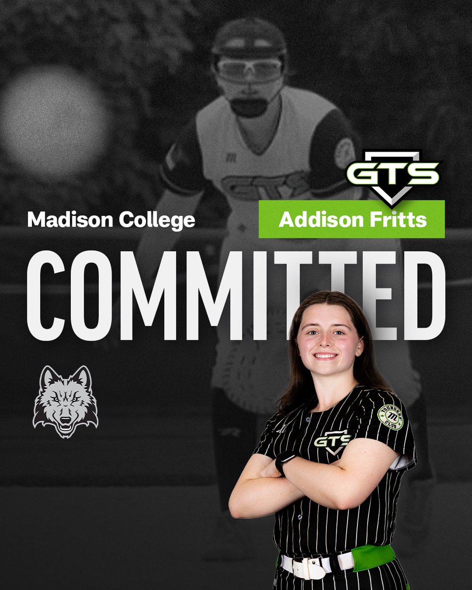GTSBBSB's tweet photo. 𝗣𝗟𝗔𝗬𝗜𝗡𝗚 𝗔𝗧 𝗧𝗛𝗘 𝗡𝗘𝗫𝗧 𝗟𝗘𝗩𝗘𝗟 🔥

Congratulations to Class of 2025 GTS Softball Player, Addison Fritts on her commitment to Madison College! 👏 

@packwsoftball | @MarucciSports 

#𝘨𝘵𝘴𝘴𝘰𝘧𝘵𝘣𝘢𝘭𝘭 https://t.co/rLOk9SwP1n