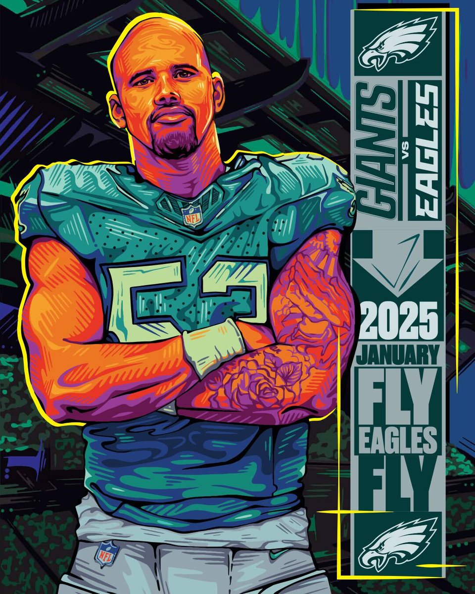 Eagles's tweet photo. The Regular Season Finale in Philly 🦅

🎨: https://t.co/t5jCryYAm2 | #FlyEaglesFly https://t.co/9MKYtnbDWc