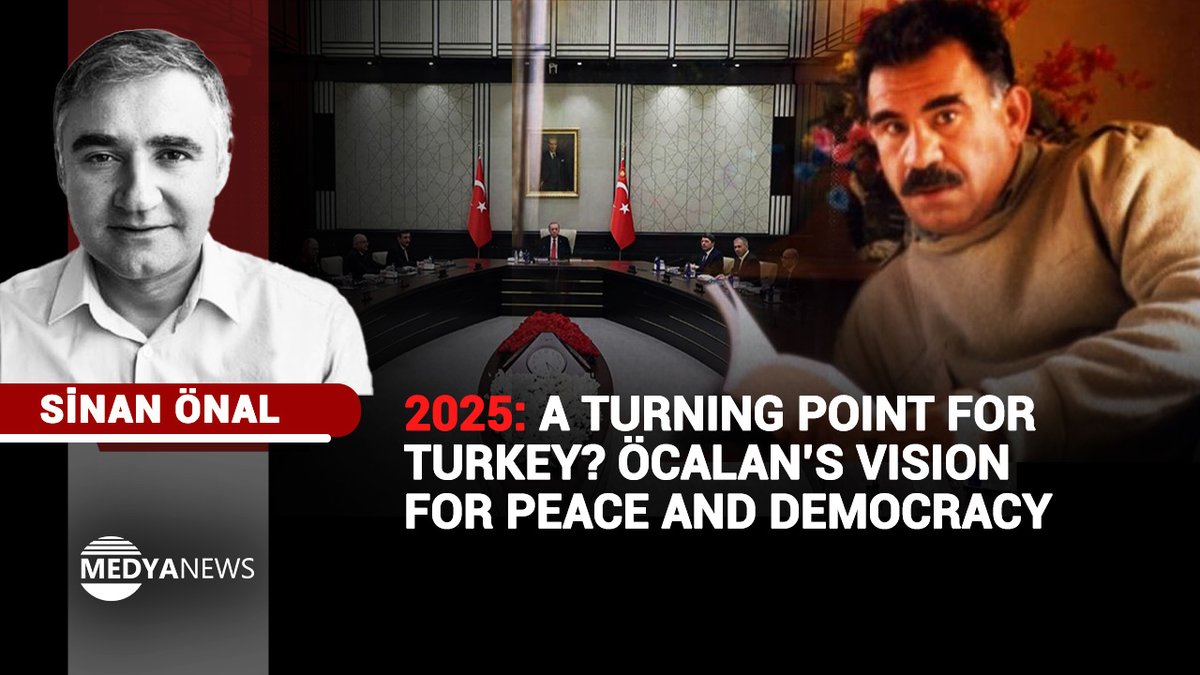 1MedyaNews's tweet photo. Abdullah Öcalan’s seven-article message to Turkey’s political leaders signifies a critical juncture, offering a transformative vision for democracy, unity, and peace in Turkey and the Middle East.
✍️– Sinan Önal (@SinanOenal), political scientist
#DemocracyInTurkey | #MiddleEastReform | #FreedomFighters
🔗https://t.co/awpU32Yi9P