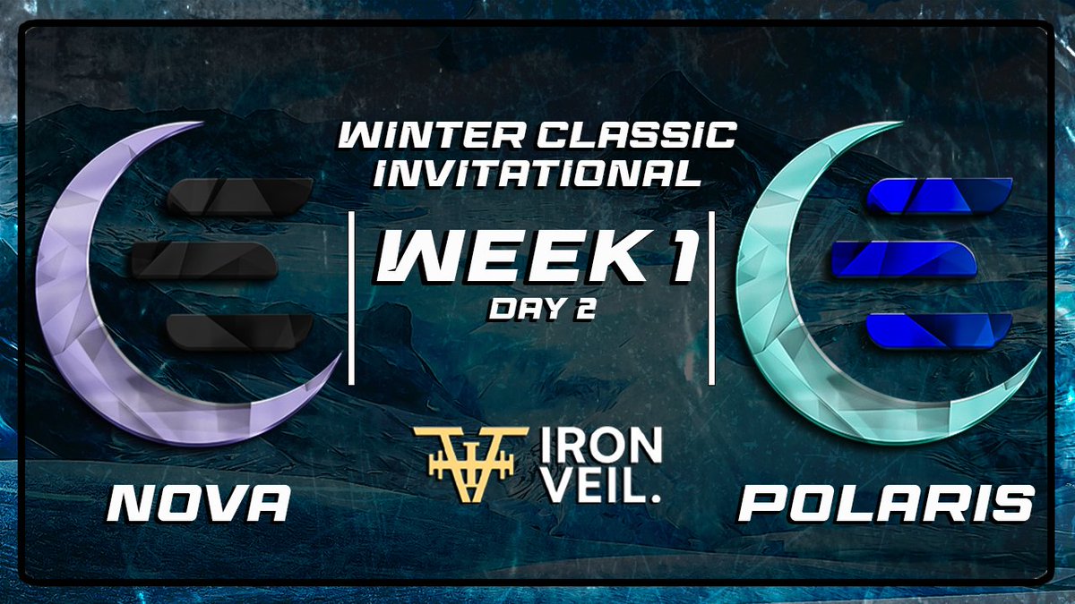 Eclipse_HCS's tweet photo. Week 1 Day 2 of the #EclipseWCI❄️ (Sponsored by Iron Veil Fitness)
starts tonight at 7 CST! Our featured match up is Nova vs Polaris competing for jerseys and a team pass to #HCS2025
Your Casters/Hosts for tonight are @Jort_TTV @SimplesPOV and @DuncanM08171172
Watch Exclusively Here: https://t.co/MiisNtPsDu
#HCS #Halo #HaloOffseason
