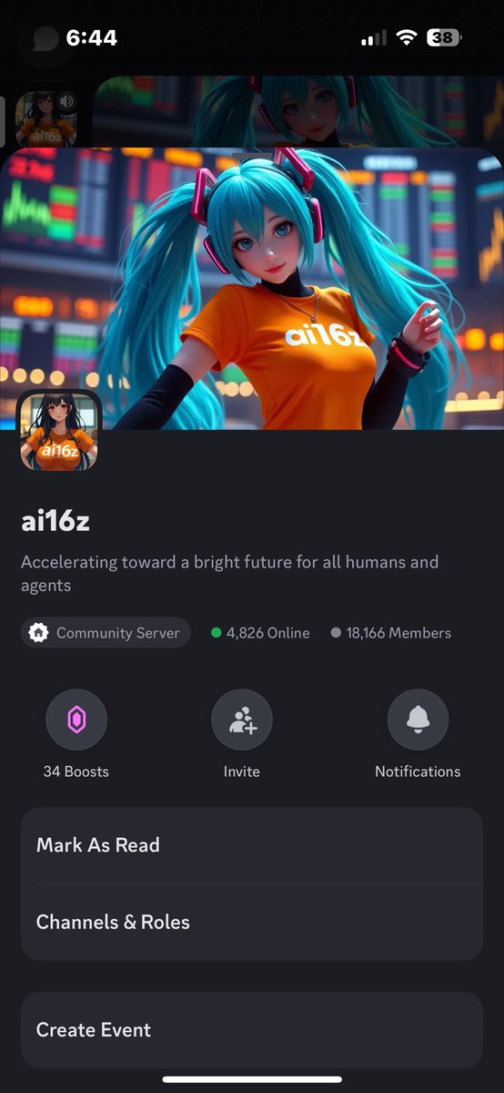 Goldenn_son's tweet photo. The lore is real and $miku is coded.

Check out $ai16z banner on discord.

Wgmi https://t.co/yZuP9Fhg5W