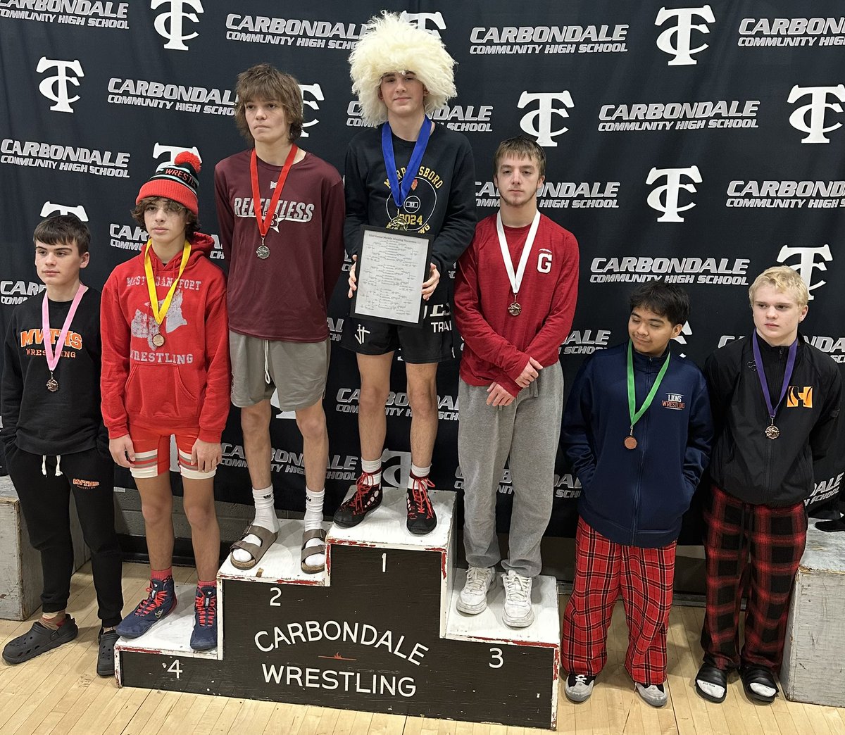 3 Titan wrestlers take the podium at the 63rd Annual Murdale Wrestling tournament.

Cooper Clarke 3rd
Jaxon Ferguson 3rd
Tyler Clarke 1st

<a href="/BCSD5_Athletics/">Glenwood Athletics</a> <a href="/GlenwoodSC/">Glenwood Titans Strength and Conditioning</a> <a href="/ChathamClarion/">Chatham Clarion</a> <a href="/Sportsradio1450/">Sportsradio1450</a> <a href="/SJRsports/">SJ-R Sports</a> <a href="/BarstoolGWood/">Barstool Glenwood</a> <a href="/IllinoisMatmen/">Illinois Matmen</a>