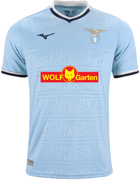 SponsorsDouteux's tweet photo. Équipe : #Lazio 
Sponsor : #WolfGarten
Contexte : le loup est l'emblème de la Roma, ainsi que le jaune et le rouge ! 🐺
#romalazio https://t.co/j5QYV4ayBO