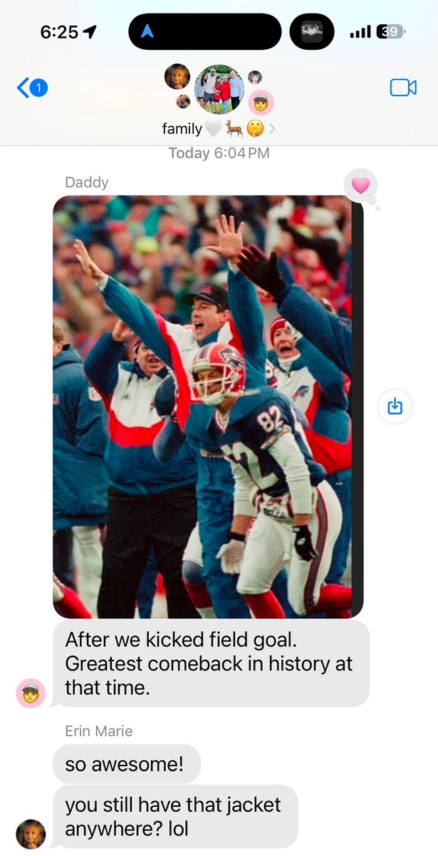 From the family group chat tonight:
<a href="/JimKelly1212/">Jim Kelly</a> <a href="/erinkelly12/">Erin Kelly</a>