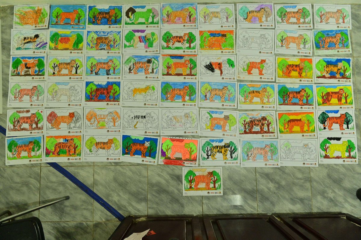 IntTigerProject's tweet image. 🎨🐅 Celebrating World Tiger Day, the APE Protector team hosted activities, including a coloring competition, to inspire kids and raise awareness for tiger conservation! 🌳  ow.ly/j5ww50Uqo1b

This program is a collaboration with COP and the Ministry of Forestry 🌳