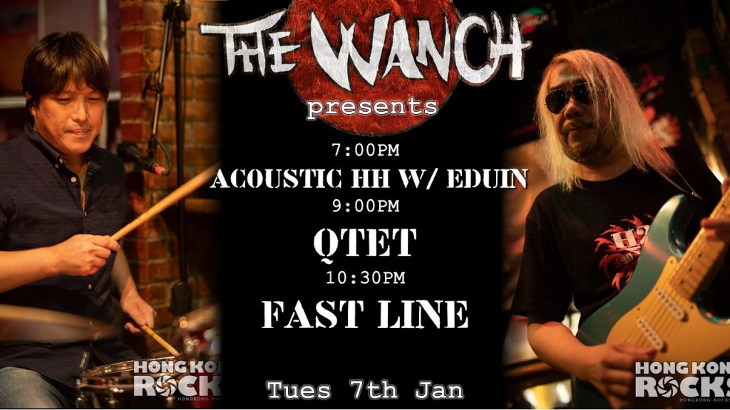 Tue Jan 07, 18:00: 7pm Acoustic Happy Hour Featuring Eduin 9pm QTET 10:30pm Fast Line: The Wanch rocks your Tuesday starting at 7pm with Acoustic Happy Hour featuring Eduin performing acoustic rock favorites. 9pm QTET… dlvr.it/TH9ckd #HK #HKLiveMusic #HKnightlife